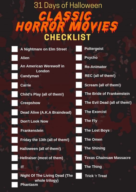 Horror shop movies list