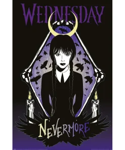 wednesday-nevermore-raven-large-maxi-poster-61-x-91cm