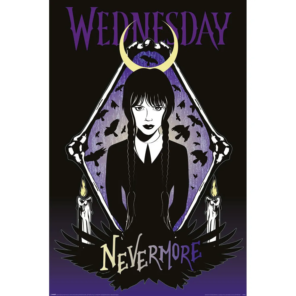 Wednesday Nevermore Raven Large Maxi Poster 61 x 91cm