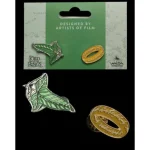 lord-of-the-rings-collectors-pins-2-pack-elfen-leaf-one-ring