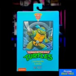 NECA Teenage Mutant Ninja Turtles Cartoon Ultimate Leonardo Pizza Club VHS 7-Inch Action Figure