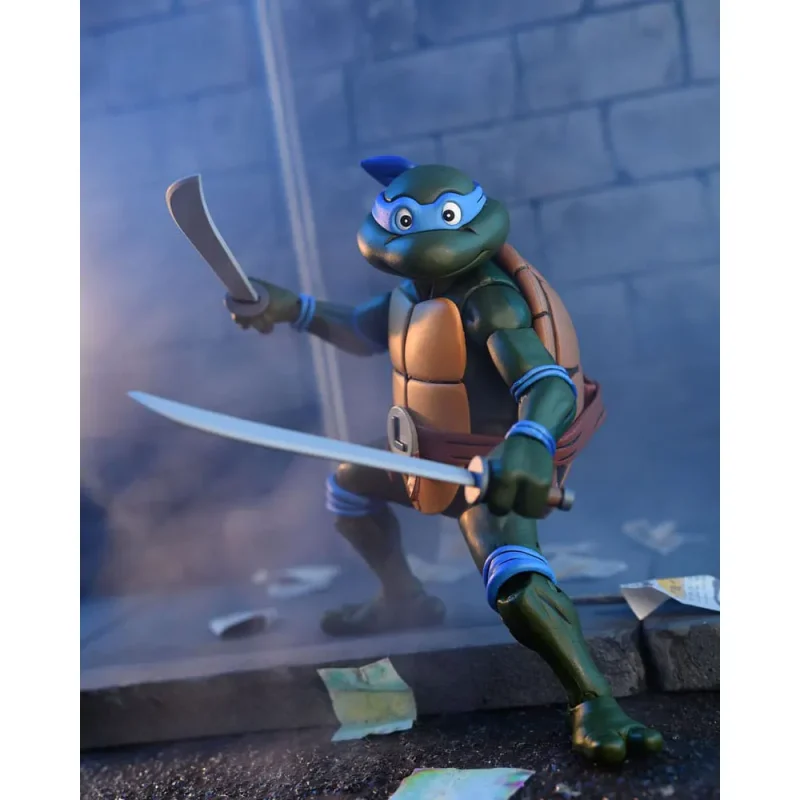 neca-teenage-mutant-ninja-turtles-cartoon-ultimate-leonardo-pizza-club-vhs-7-inch-action-figure