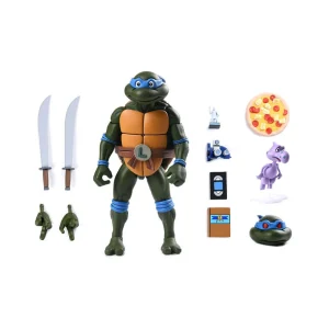 neca-teenage-mutant-ninja-turtles-cartoon-ultimate-leonardo-pizza-club-vhs-7-inch-action-figure