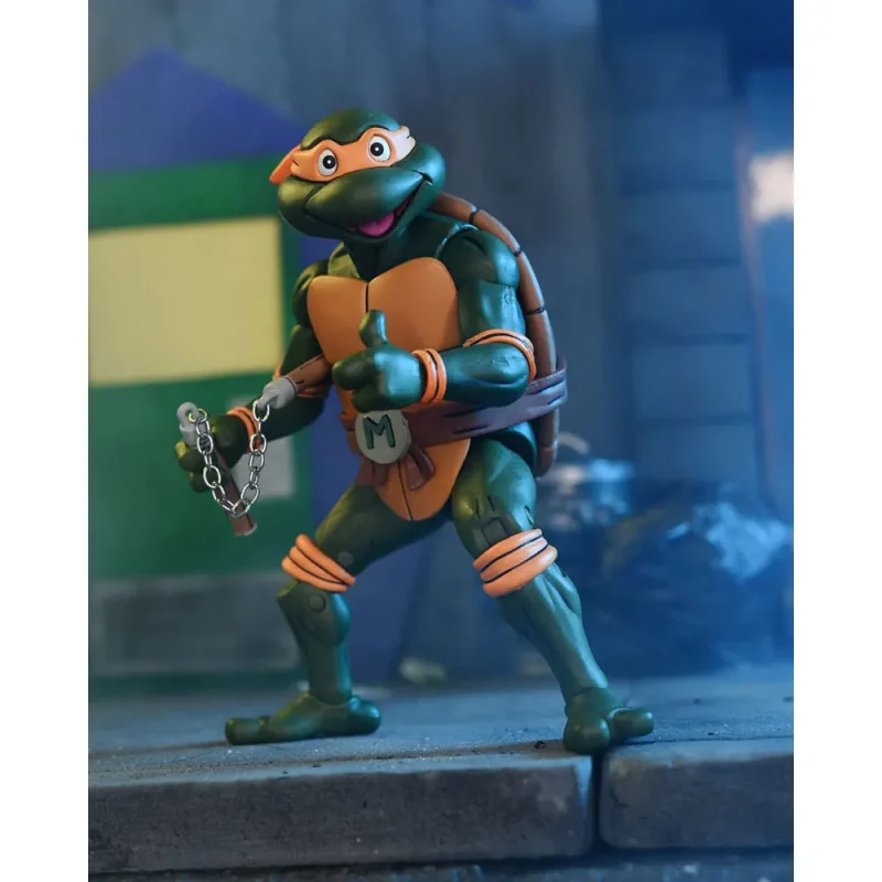 neca-teenage-mutant-ninja-turtles-cartoon-ultimate-michelangelo-pizza-club-vhs-7-inch-action-figure