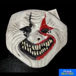 Sinister Jester Half Head Horror Mask - Adult Sized Bristol Novelty Mask