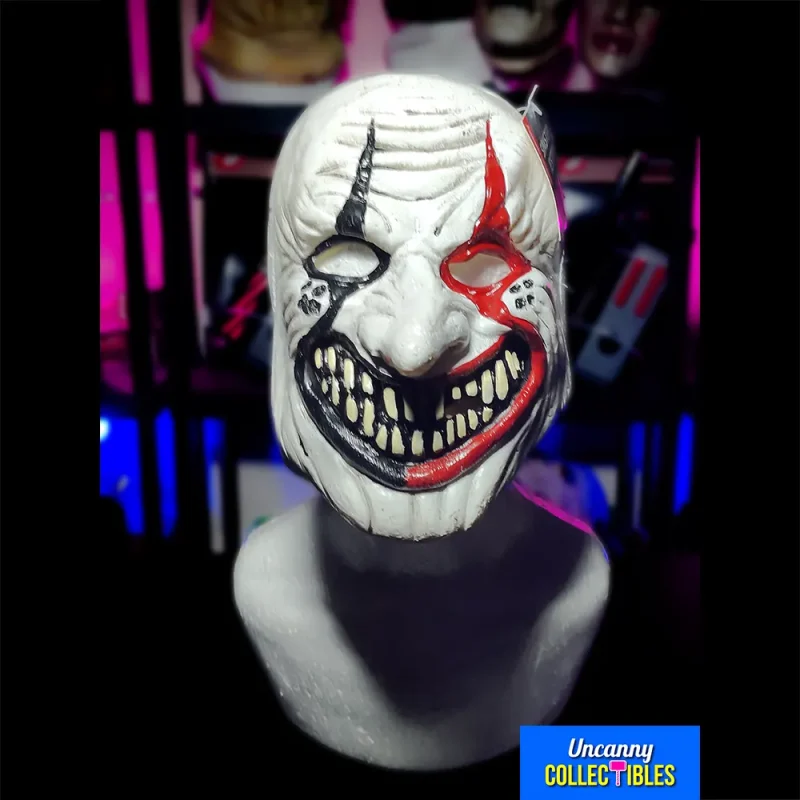 Sinister Jester Half Head Horror Mask - Adult Sized Bristol Novelty Mask