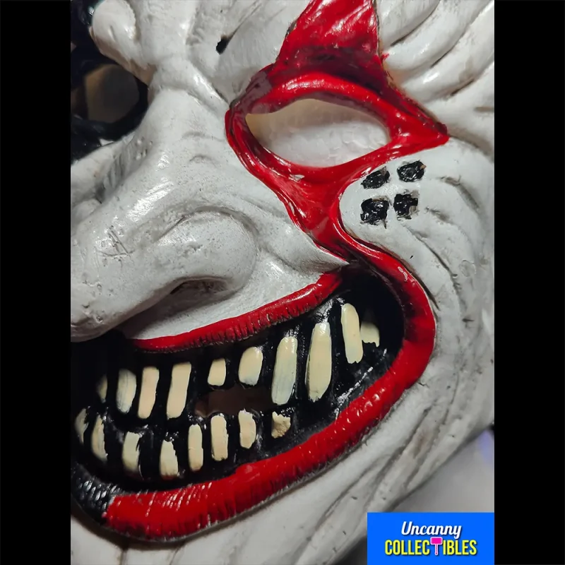 Sinister Jester Half Head Horror Mask - Adult Sized Bristol Novelty Mask