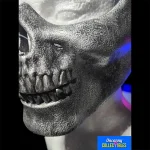 Silver Skull Half Mask - Adult Sized