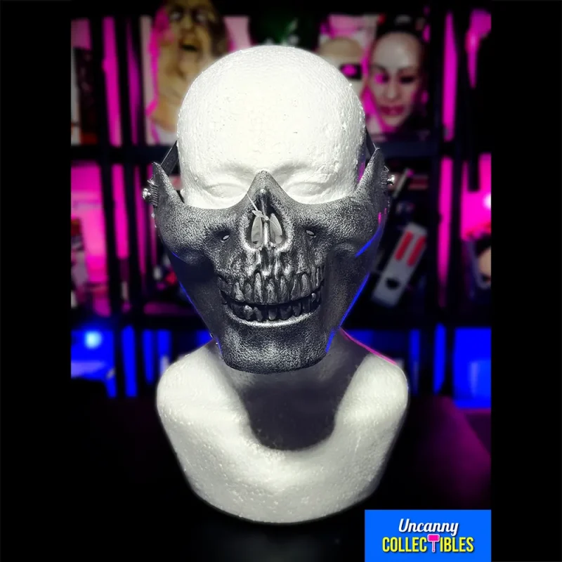 Silver Skull Half Mask - Adult Sized