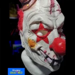 Top Hat Horror Clown With Hair Full Head Mask - Adult Sized