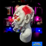 Top Hat Horror Clown With Hair Full Head Mask - Adult Sized