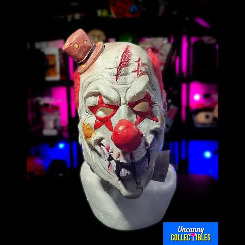 Top Hat Horror Clown With Hair Full Head Mask - Adult Sized