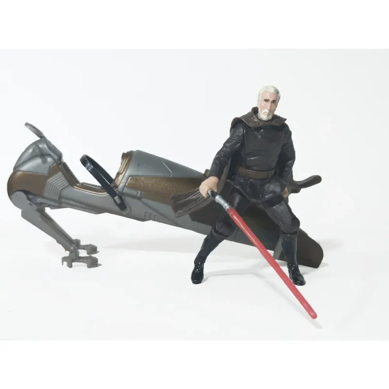 Star Wars Saga Attack Of The Clones Darth Tyranus Geonosian Speeder Bike 3.75 Inch Action Figure