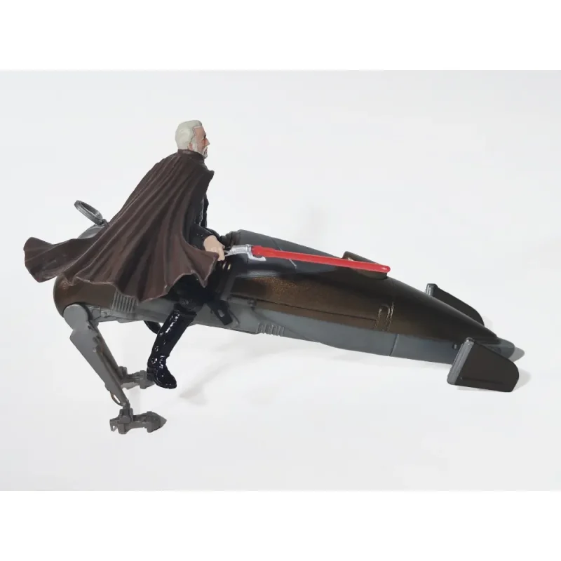 Star Wars Saga Attack Of The Clones Darth Tyranus Geonosian Speeder Bike 3.75 Inch Action Figure