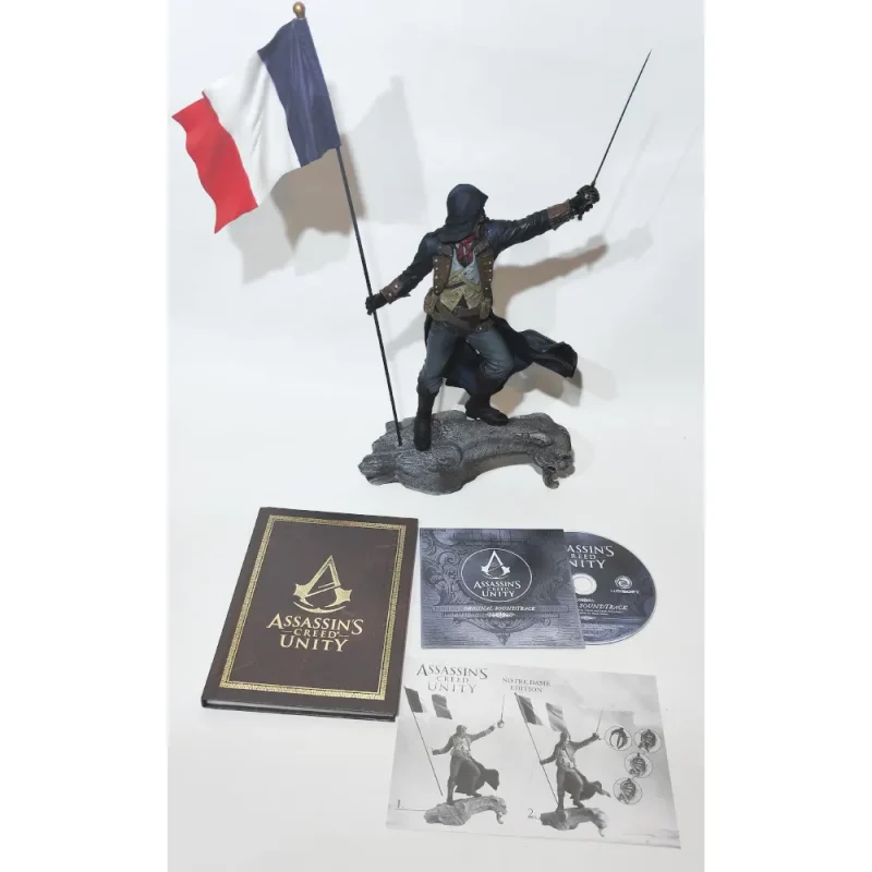 Assassins Creed Unity Notre Dame Edition With Figurine & Book Playstation 4 Collectors Box Set - No Game