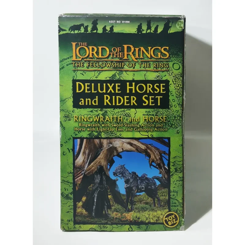 Lord Of The Rings FOTR Ringwraith And Horse Toy Biz Action Figure With Light Up Eyes & Galloping Action