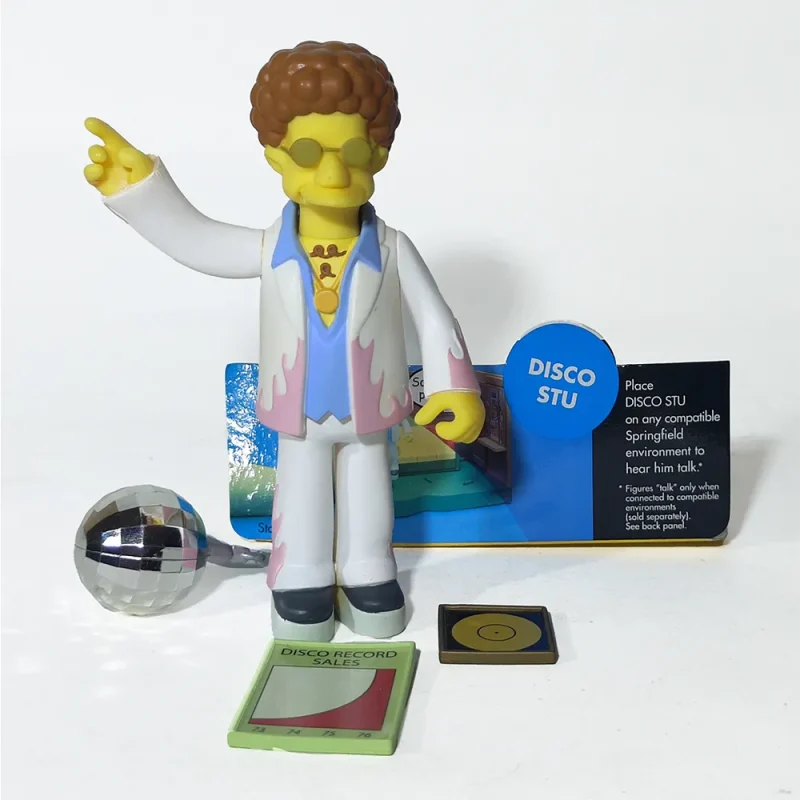 The Simpsons Disco Stu World Of Springfield 4.5-Inch Playmates Toys Action Figure