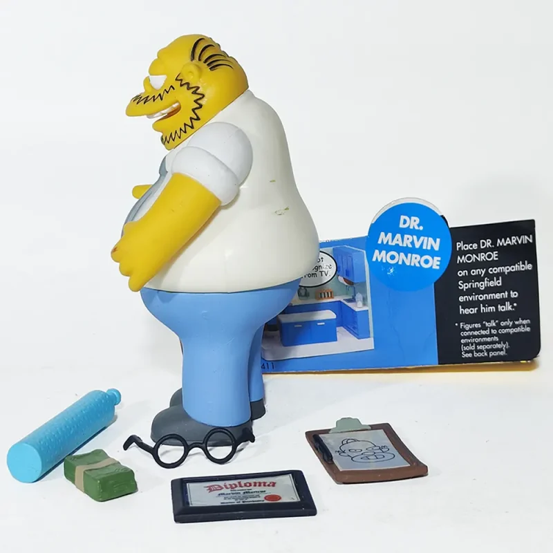 The Simpsons Dr Marvin Monroe World Of Springfield 4.5-Inch Playmates Toys Action Figure