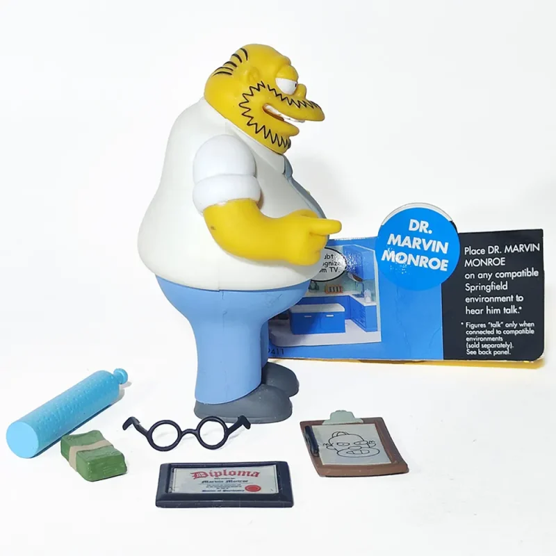 The Simpsons Dr Marvin Monroe World Of Springfield 4.5-Inch Playmates Toys Action Figure