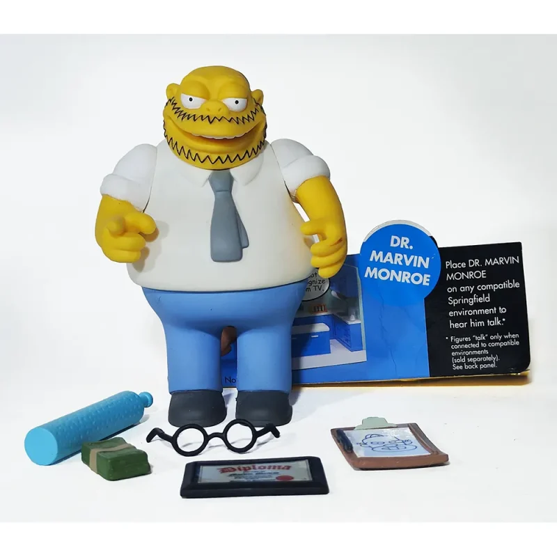 The Simpsons Dr Marvin Monroe World Of Springfield 4.5-Inch Playmates Toys Action Figure