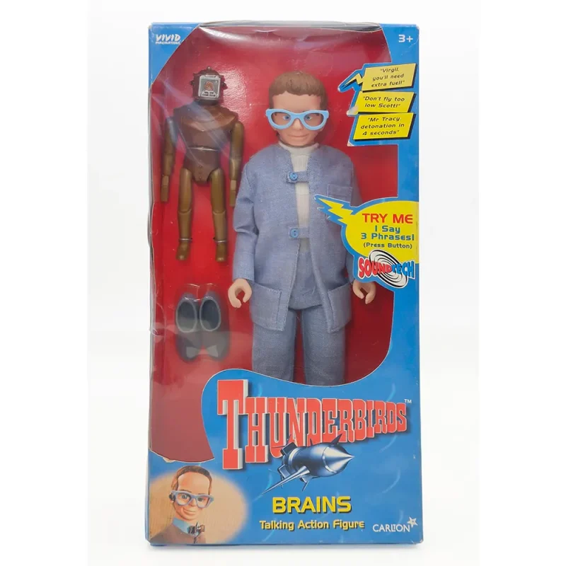 Thunderbirds Brains 12-Inch Talking Action Figure 1999 Vivid Gerry Anderson