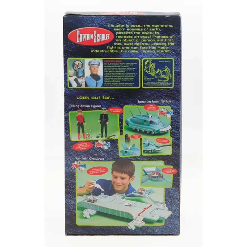 Captain Scarlet Captain Blue 12-Inch Talking Action Figure 2001 Vivid Gerry Anderson