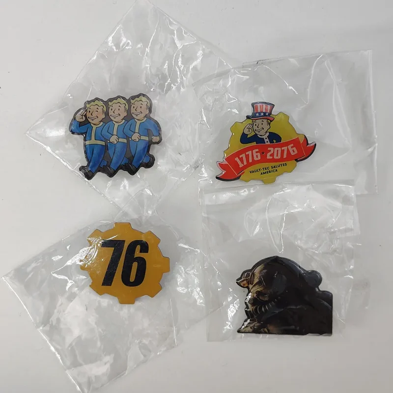 Fallout 76 Bundle Of 4 Enamel Badges