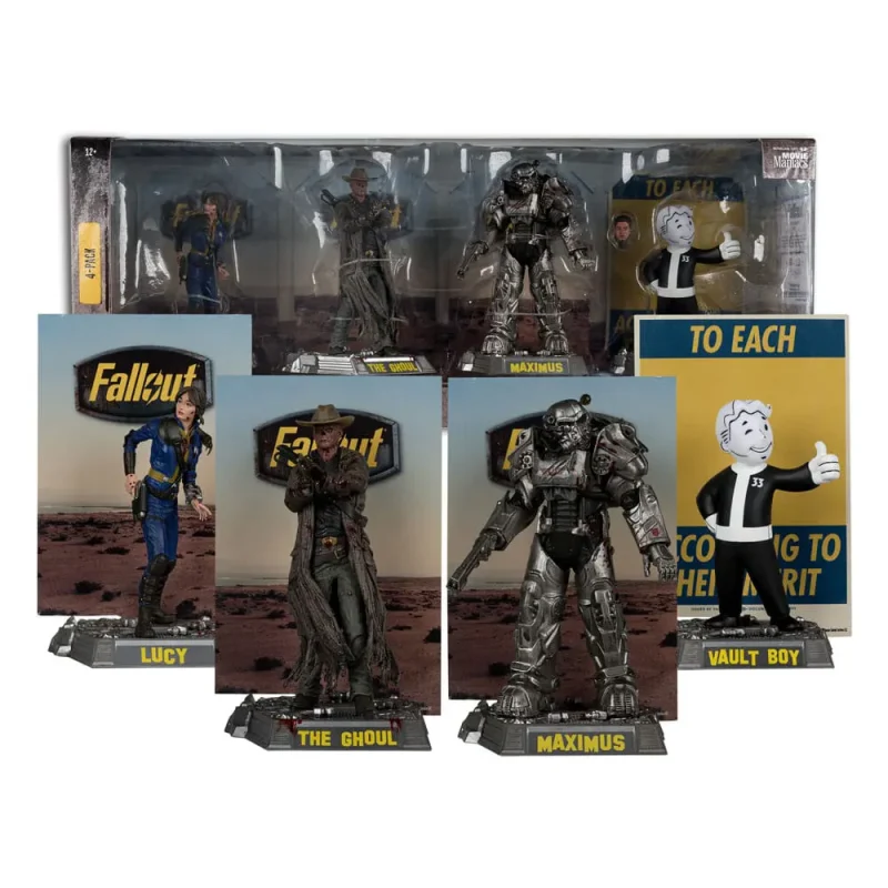 Fallout TV Series 4-Pack Lucy Maximus The Ghoul & Vault Boy McFarlane Toys Movie Maniacs