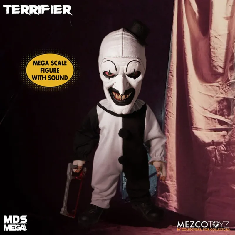 Terrifier Art the Clown MDS Mega Scale Mezco Toyz 15-Inch Plush Figure With Sound