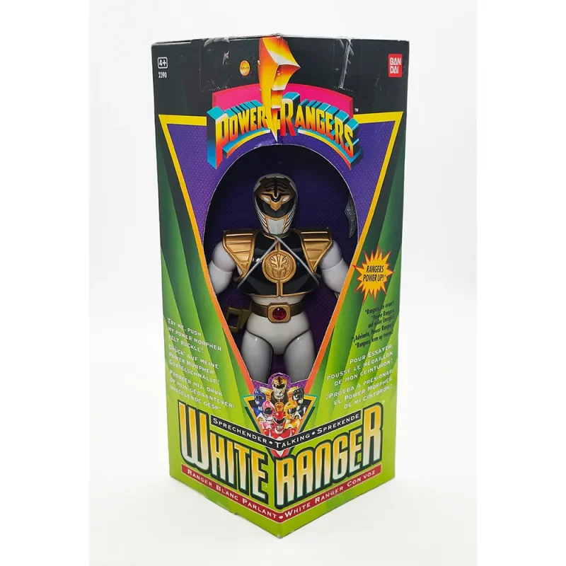 Bandai Mighty Morphin Power Rangers Talking White Ranger 1995 Action Figure