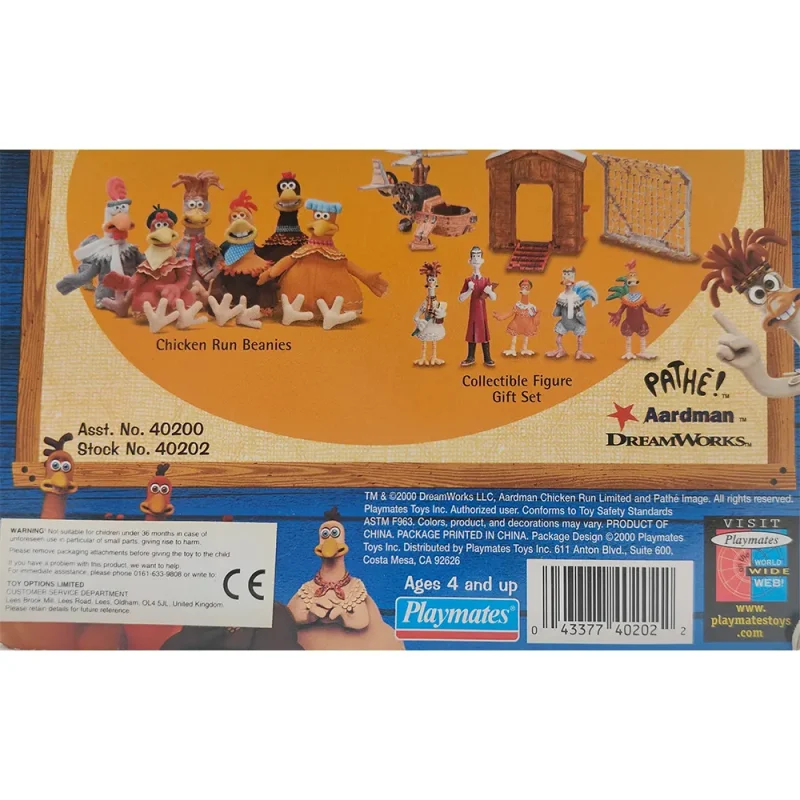 Chicken Run Mini Figures Set Mr Tweedy Ginger & Guard Dog Playmates Toys 2000