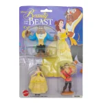 Disney Beauty and the Beast Vintage Figure Bundle - Ideal Belle Bendable Figure & Mattel 3-Pack 1993