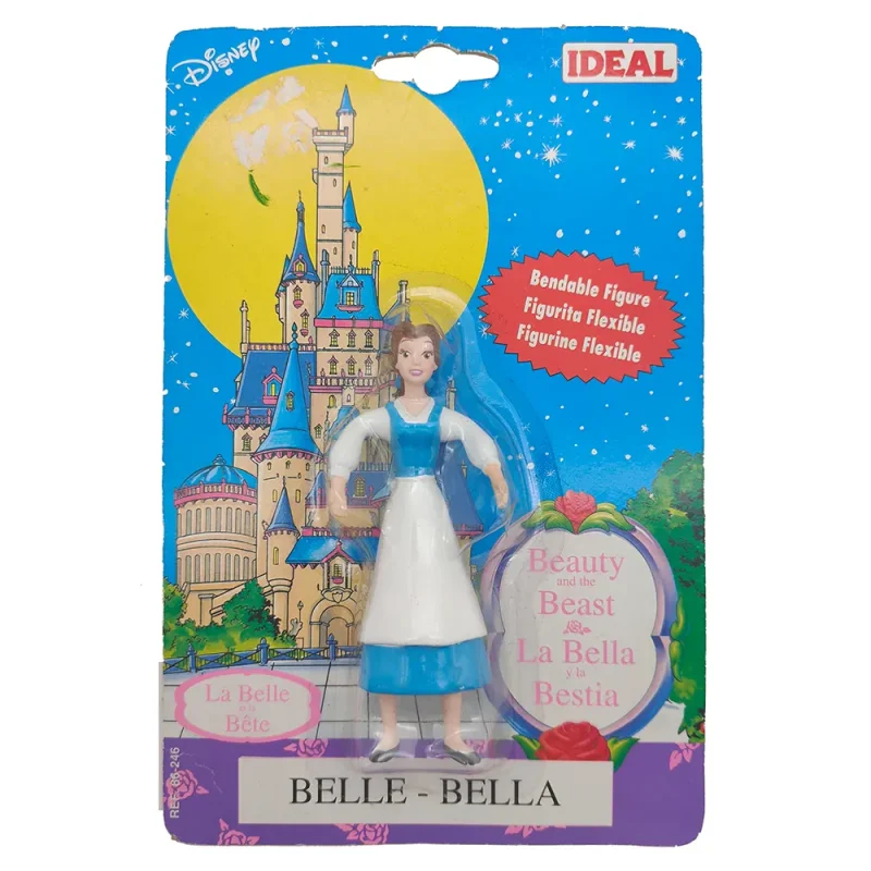 Disney Beauty and the Beast Vintage Figure Bundle - Ideal Belle Bendable Figure & Mattel 3-Pack 1993