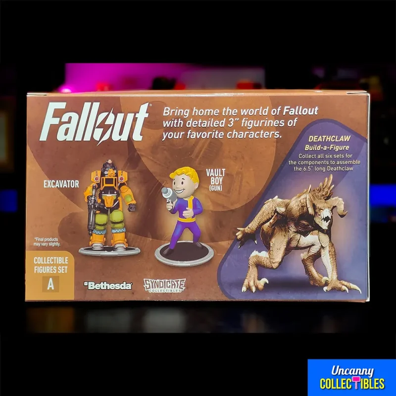 Syndicate Collectibles Fallout Excavator Power Armor & Gun Vault Boy 7 cm Action Figure 2 Pack