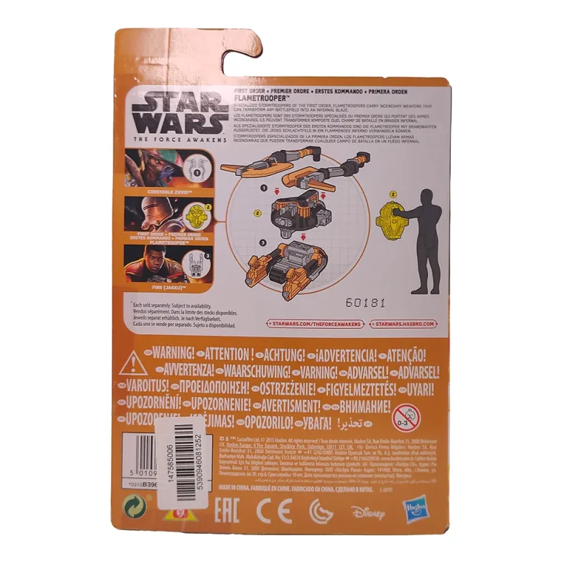 Star Wars First Order Flametrooper The Force Awakens 3.75 Inch Action Figure Hasbro 2015