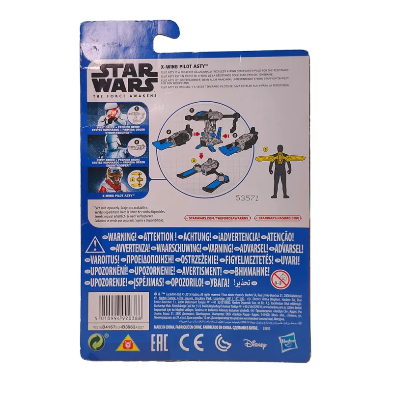 Star Wars X-Wing Pilot Asty The Force Awakens 3.75 Inch Action Figure Hasbro 2015