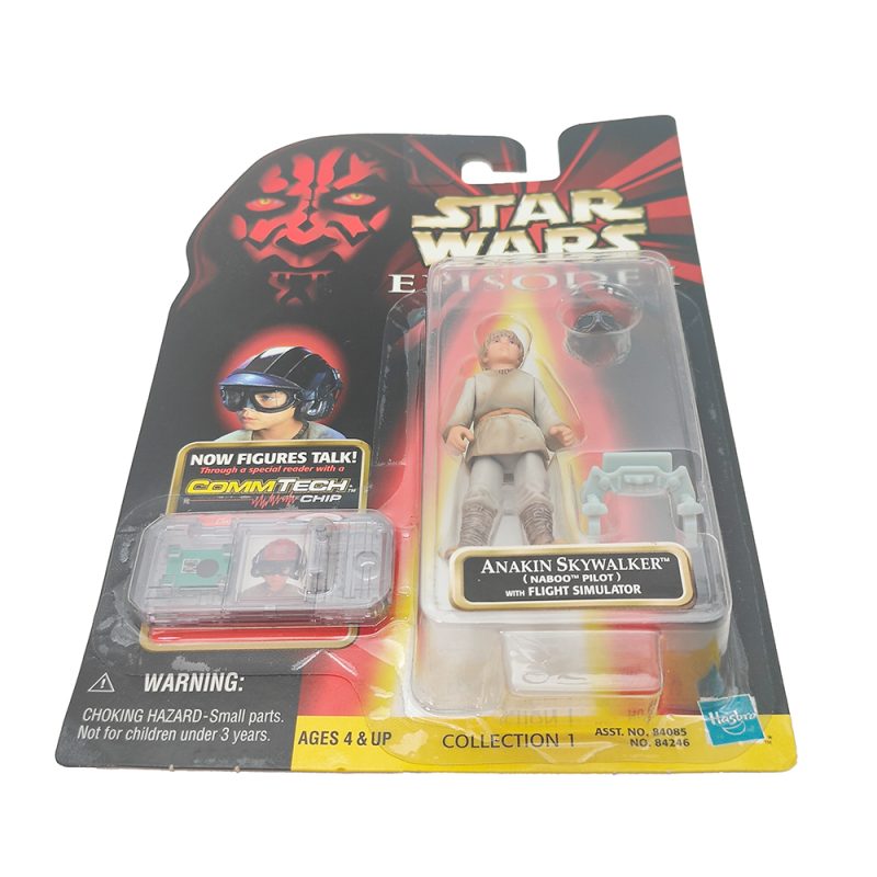 Star Wars Episode 1 Anakin Skywalker Naboo Pilot CommTech Chip 3.75 Inch Action Figure Hasbro 1998